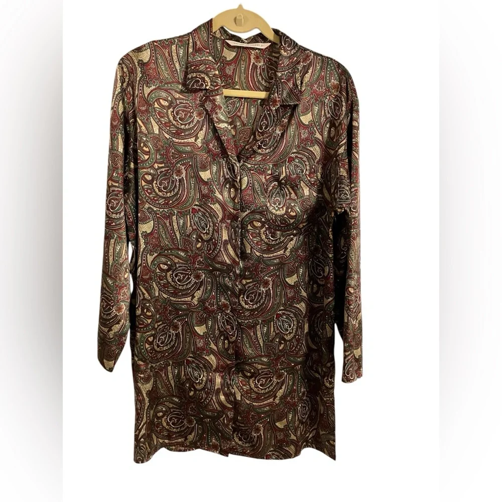 Vintage Victoria’s Secret Silky Paisley Nightshirt – Size Small